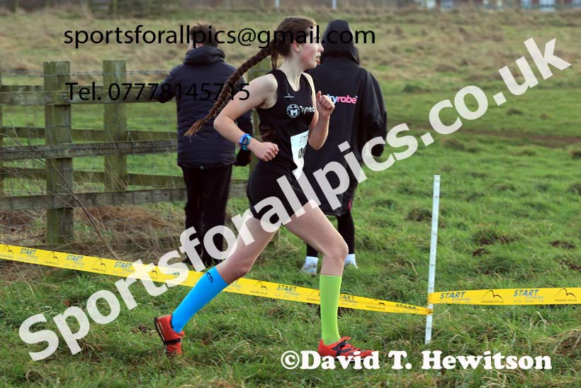 Womens Under-17s 2024 Northern Cross Country Champs., Sedgefield. Photo: David T. Hewitson/Sports for All Pics
